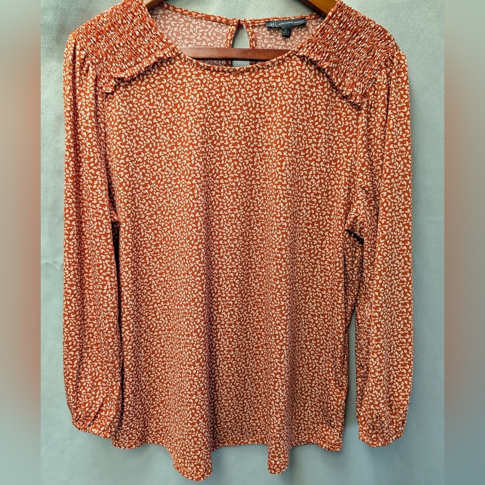 Adrianna Papell Terracotta Blouse Size L
